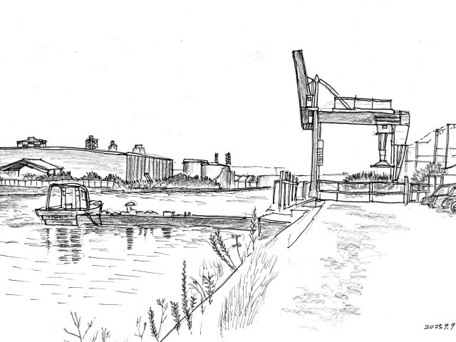 【かながわ点描】鶴見線と旭運河（JR鶴見線浅野駅前）